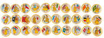 THE ULTIMATE YELLOW KID COMPLETE BUTTON SET #1-160.