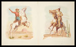 "THE LONE RANGER AND SILVER/TONTO AND SCOUT" SET OF 1943 MERITA BREAD PREMIUM PICTURES.