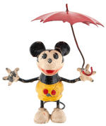 "MICKEY MOUSE" WITH UMBRELLA GERMAN METAL FIGURE.