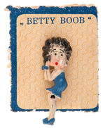 BETTY BOOP 1.5" TALL HIGH RELIEF EMBOSSED TIN PIN IN FULL COLOR.