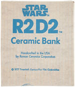 "STAR WARS R2D2 CERAMIC BANK" IN SEALED BOX.