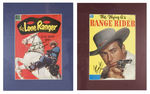 SIGNED VINTAGE COWBOY COMIC BOOK COVERS.