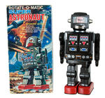 "ROTATE-O-MATIC SUPER ASTRONAUT" BOXED BATTERY OPERATED TOY.