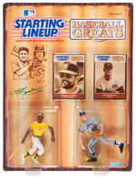 "REGGIE JACKSON/WILLIE STARGELL" SIGNED STARTING LINEUP ACTION FIGURE PAIR.
