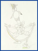 SILLY SYMPHONIES - MOTHER GOOSE MELODIES PRODUCTION DRAWING PAIR.