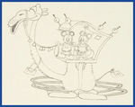 MICKEY IN ARABIA PRODUCTION DRAWING PAIR FEATURING MICKEY MOUSE & MINNIE MOUSE.