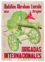 SPANISH CIVIL WAR PERFORATED SHEET OF RATION COUPONS NAMING LINCOLN BRIGADE.