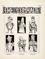 "THE COMRADE" 1903 SOCIALIST MAGAZINE & CLASSIC ANTI-CAPITALIST POSTCARD.