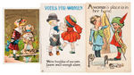 VOTES FOR WOMEN SUFFRAGE THEMED CARD LOT.
