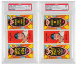 TOPPS FOLDEES PSA-GRADED CARDS FEATURING BABE RUTH.
