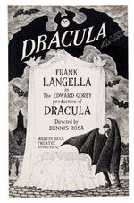"DRACULA" EDWARD GOREY DESIGNED BROADWAY POSTER.