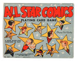 "FUNNIES/ALL STAR COMICS" BOXED COMIC CHARACTER CARD GAMES.