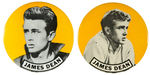 “JAMES DEAN” PAIR OF 1955 LARGE BUTTONS.