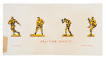 “POST FAMOUS SPORTS STAR STATUETTE” CEREAL BOX AND STATUES PROTOTYPE ART PAIR.