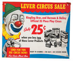 “LEVER 35 PIECE PLAY CIRCUS” STORE SIGN PAIR.