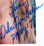 "1978 PLAYBOY PLAYMATE OF THE YEAR DEBRA JO FONDREN" LOT WITH SIGNED PHOTOS & LEATHER PANTS.