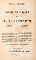 LINCOLN ASSASSINATION TRIAL SCARCE 1865 FIRST EDITION BOOK.