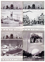 NYWF 1939-40 RAILROAD EXHIBITS PAPER EPHEMERA AND MODEL KITS 21 PIECE LOT.