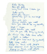 RONNIE WOOD "HELLO SHIRLEY" HAND-WRITTEN LYRICS.