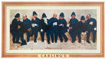“CARLINGS/NINE PINTS OF THE LAW” BEER SIGN WITH LAWSON WOOD ART.