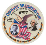 G.W. & OBAMA DOUBLE LIMITED EDITION BUTTON SIGNED BY THE DESIGNER.