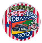 OBAMA 2012 BUTTON ONE OF TWELVE MADE AND SIGNED BY THE DESIGNER.