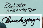 WORLD WAR II FLYING ACES SIGNED PHOTO PAIR.
