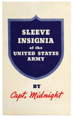 “CAPTAIN MIDNIGHT SLEEVE INSIGNIA OF THE UNITED STATES ARMY” BOOKLET.