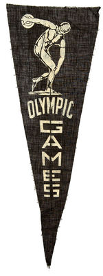 “OLYMPIC GAMES” 1932 LA SUMMER OLYMPICS CLOTH PENNANT.