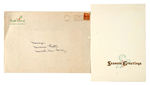WALT DISNEY STUDIO CHRISTMAS CARD SET FOR 1937.