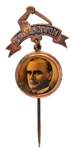 ARM WITH SABER “PROTECTION” STICKPIN FEATURING McKINLEY REAL PHOTO.