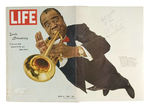 "LIFE" LOUIS ARMSTRONG SIGNED ISSUE.