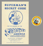 SUPERMAN “SUPERMEN OF AMERICA” COMPLETE MEMBERSHIP KIT.