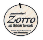 "ZORRO"/GUY WILLIAMS FULL SIZE HARTLAND CUSTOM FIGURE ON TORNADO.
