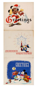 WALT DISNEY STUDIO 1940s CHRISTMAS CARD LOT.