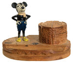 INK WELL WITH MICKEY MOUSE DEAN’S RAG-STYLE METAL FIGURE.
