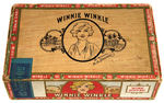 “WINNIE WINKLE CIGARS” BOX AND FRAMED SIGN.