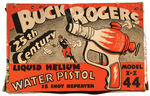 "BUCK ROGERS LIQUID HELIUM WATER PISTOL” BOX.