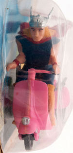 "THE MIGHTY THOR SCOOTER" MARX FRICTION TOY ON RARE CARD.
