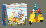 “CAPTAIN AMERICA SCOOTER” MARX FRICTION TOY.