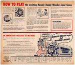 "HOWDY DOODY WONDER-LAND GAME" BREAD END LABELS COMPLETE SET W/GAME BOARD/ALBUM.