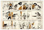 19 CONSECUTIVE 1941 ORIGINAL ART DAILY COMIC STRIPS PUBLISHED IN "THE LONE RANGER" COMIC BOOK #1.