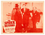 "THE SPIDER RETURNS" MOVIE SERIAL LOBBY CARD AND STILL.