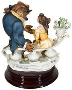 “BEAUTY AND THE BEAST” PORCELAIN SCULPTURE LIMITED EDITION FROM 1995 OFFICIAL DISNEYANA CONVENTION.