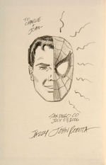 “JOHN ROMITA SKETCH BOOK” WITH PETER PARKER/SPIDER-MAN SPECIALTY ORIGINAL ART.