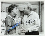 "ALL IN THE FAMILY" CARROLL O'CONNOR & JEAN STAPLETON SIGNED PHOTO.