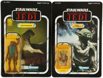 "STAR WARS - YODA AND HAMMERHEAD" ACTION FIGURES ON CARDS.