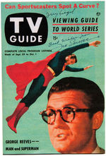 SUPERMAN CREATORS JERRY SIEGEL & JOE SHUSTER SIGNED "TV GUIDE" COVER COPY.