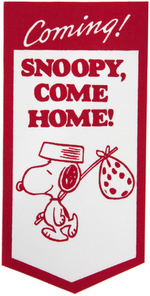 "SNOOPY, COME HOME!" MOVIE THEATER COMING ATTRACTION RIBBON.