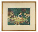 "SNOW WHITE AND THE FOREST FOLK" FRAMED COURVOISIER GALLERIES PRINT.